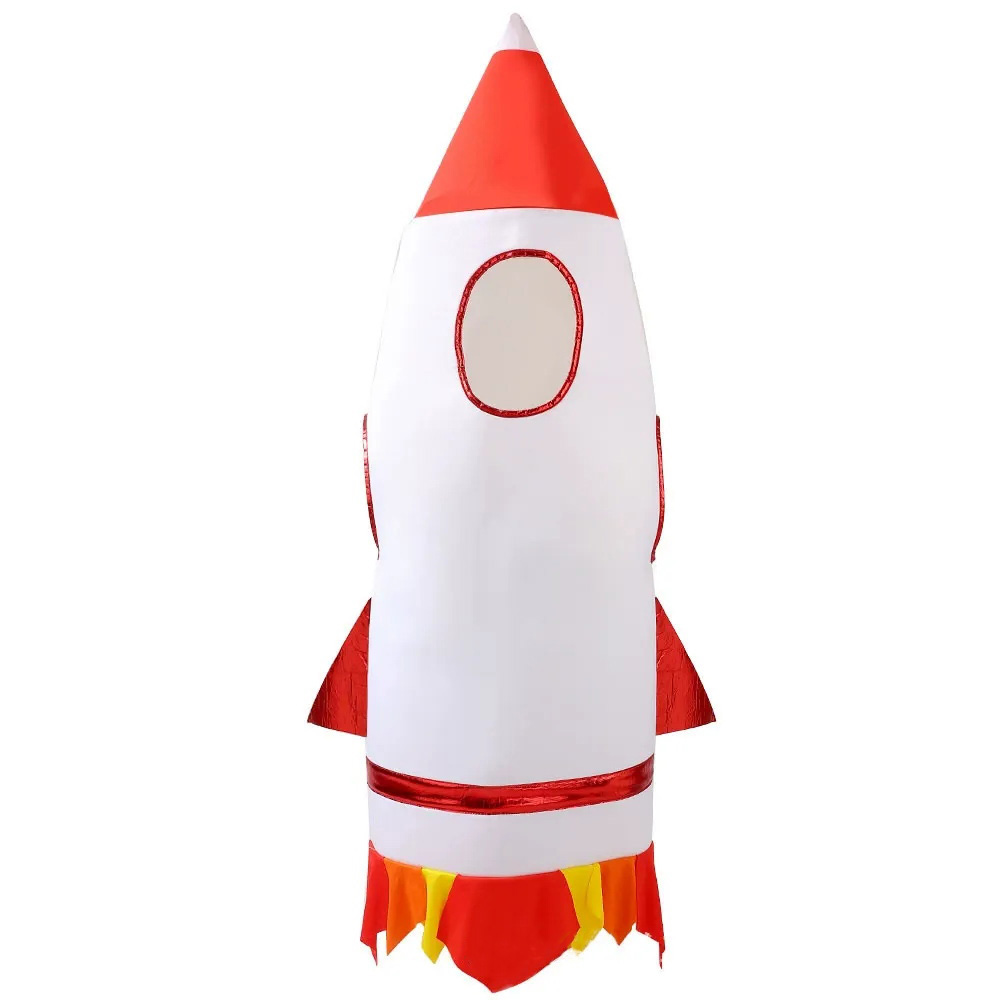 子ども用 宇宙ロケット衣装赤×白・イベント用